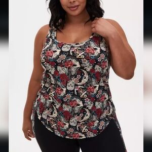 Tattoo Print Active Tank Size 2 NWOT by Torrid
